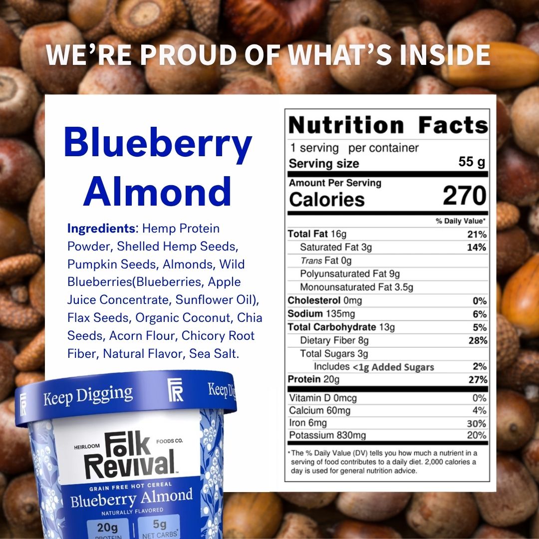 Blueberry Almond - Keto Instant 'Oatmeal'