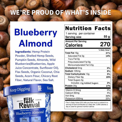 Blueberry Almond - Keto Instant 'Oatmeal'
