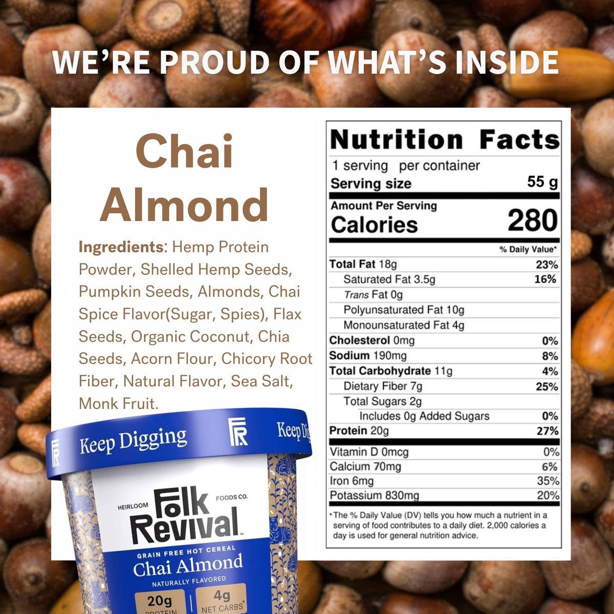 Chai Almond - Keto Instant 'Oatmeal'