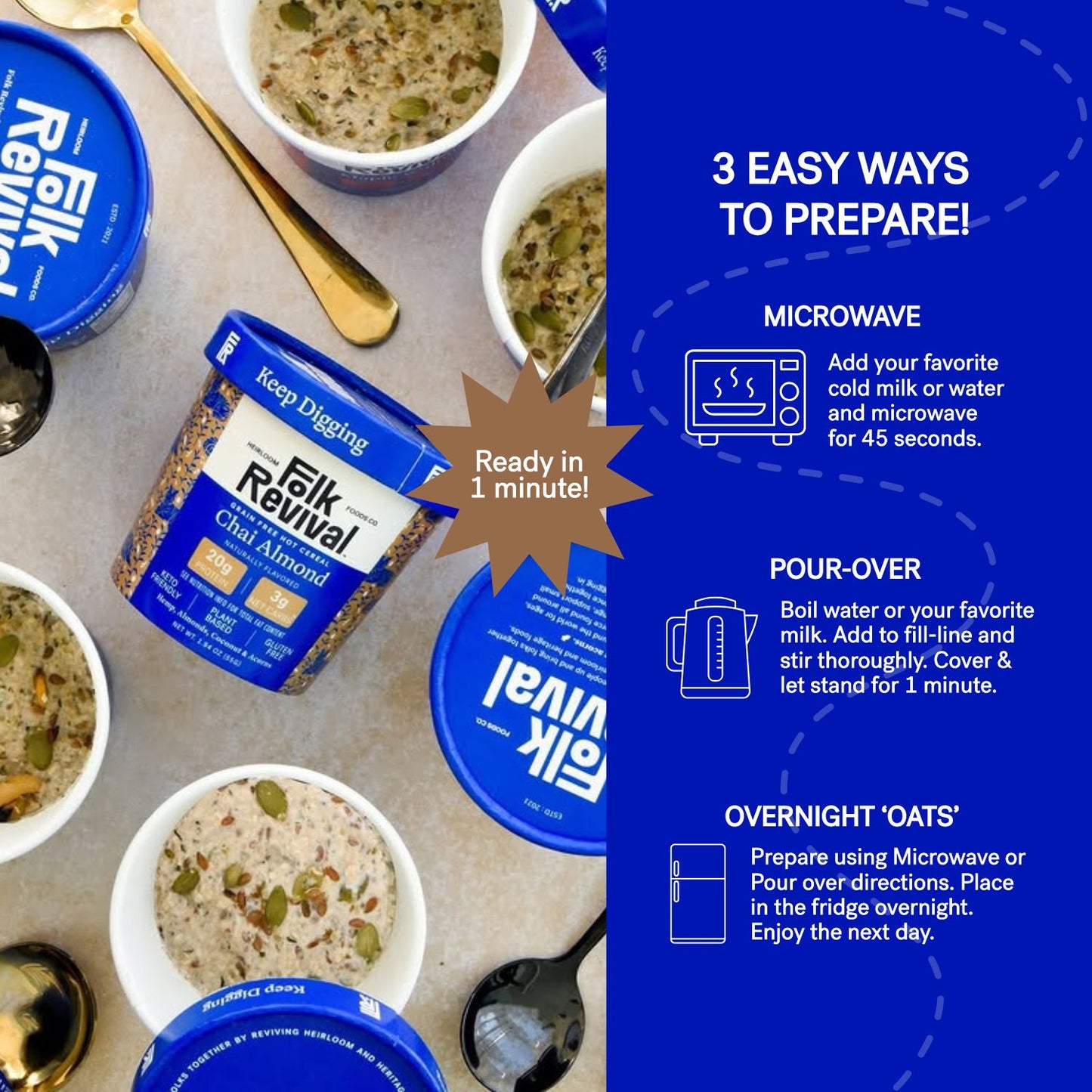 Chai Almond - Keto Instant 'Oatmeal'