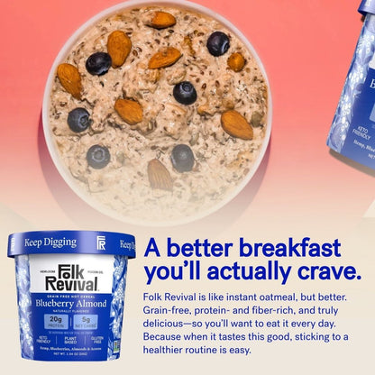 Blueberry Almond - Keto Instant 'Oatmeal'