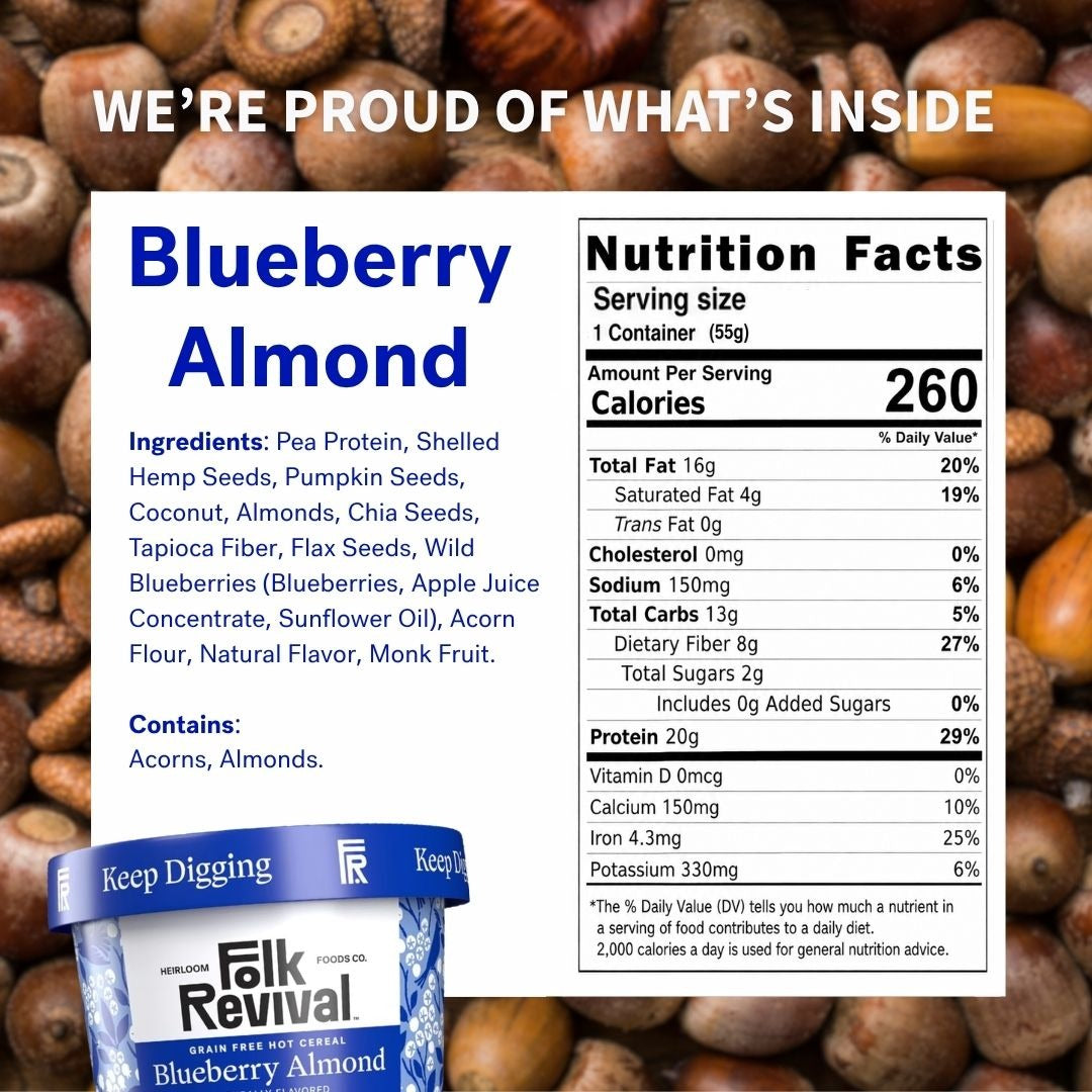 Blueberry Almond - Keto Instant 'Oatmeal'