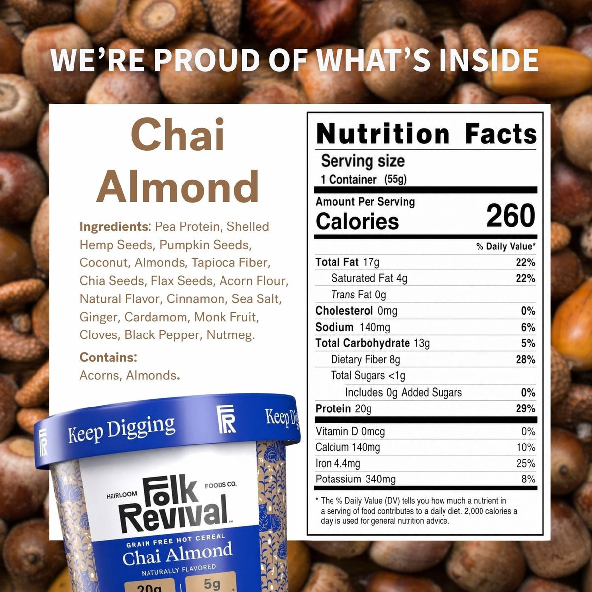 Chai Almond - Keto Instant 'Oatmeal'