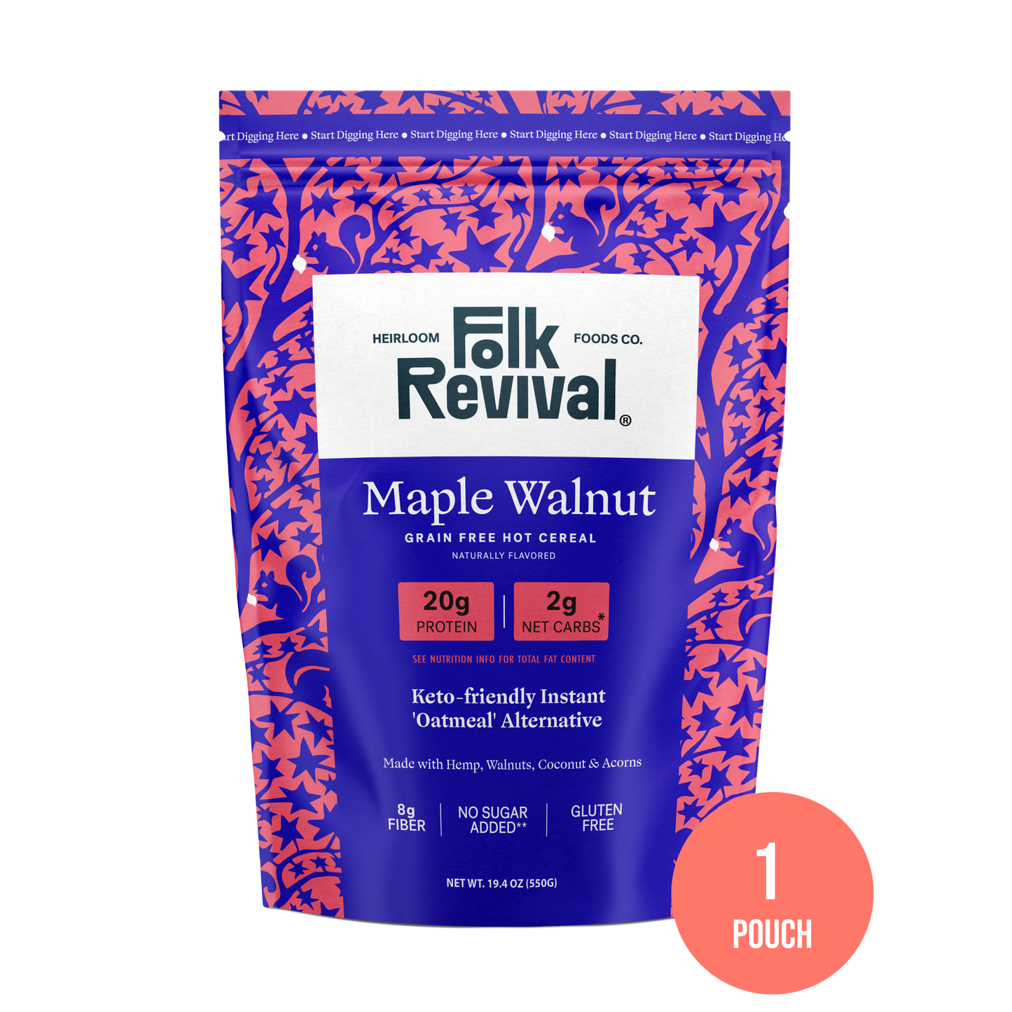 Maple Walnut - Keto Instant 'Oatmeal' Pouch