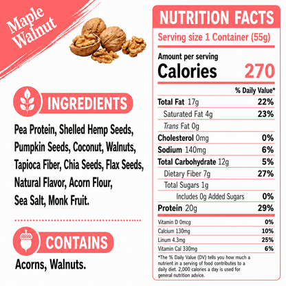 Maple Walnut - Keto Instant 'Oatmeal'