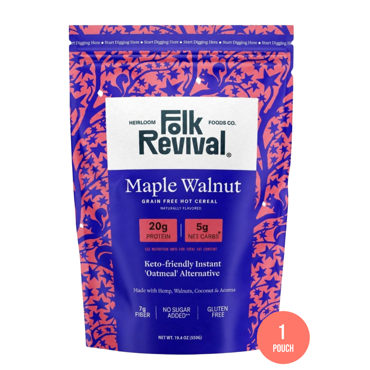 Maple Walnut - Keto Instant 'Oatmeal' Pouch