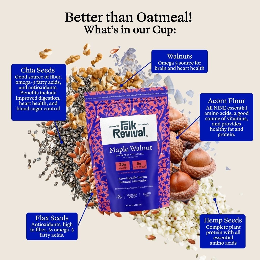 Maple Walnut - Keto Instant 'Oatmeal' Pouch