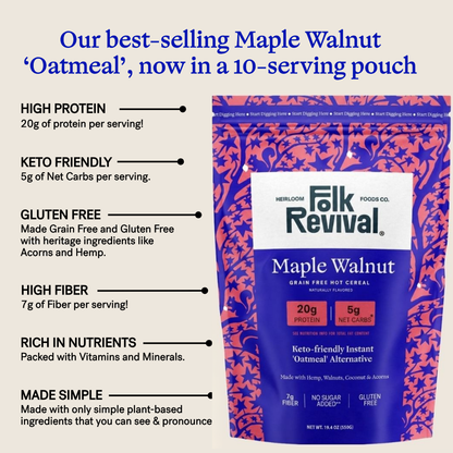 Maple Walnut - Keto Instant 'Oatmeal' Pouch