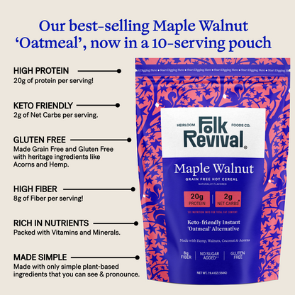 Maple Walnut - Keto Instant 'Oatmeal' Pouch