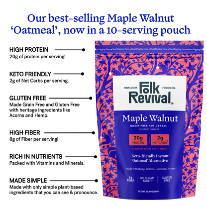 Maple Walnut - Keto Instant 'Oatmeal' Pouch
