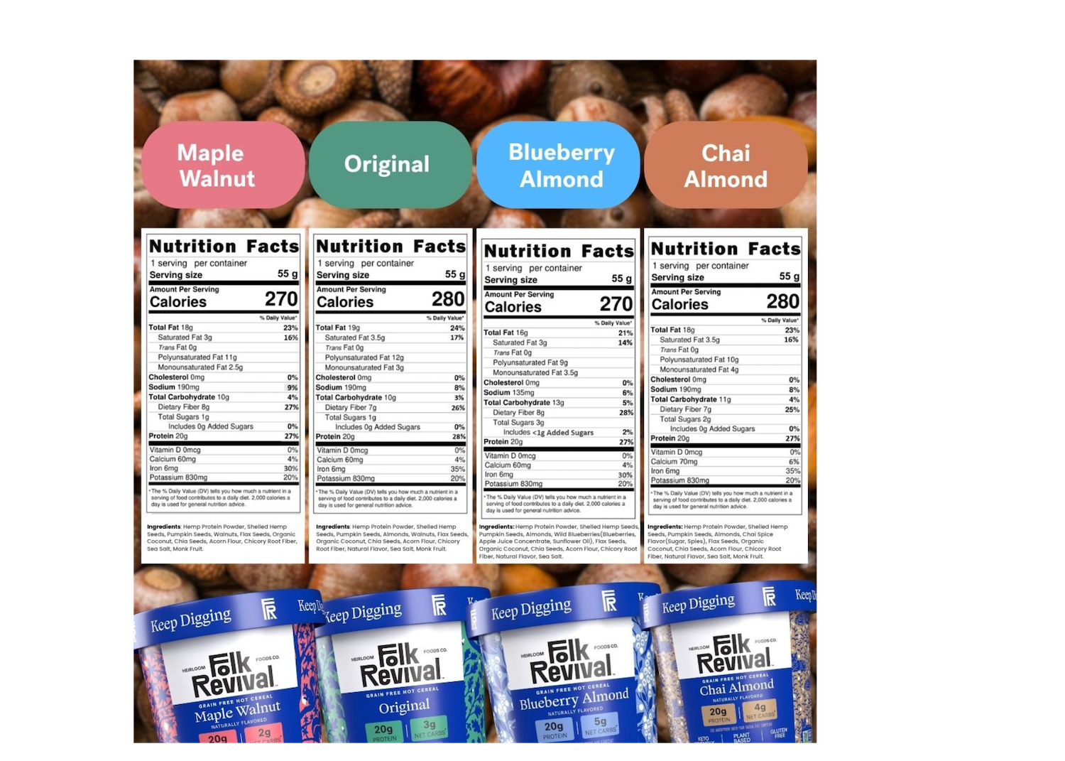 Variety Pack - Keto Instant 'Oatmeal'