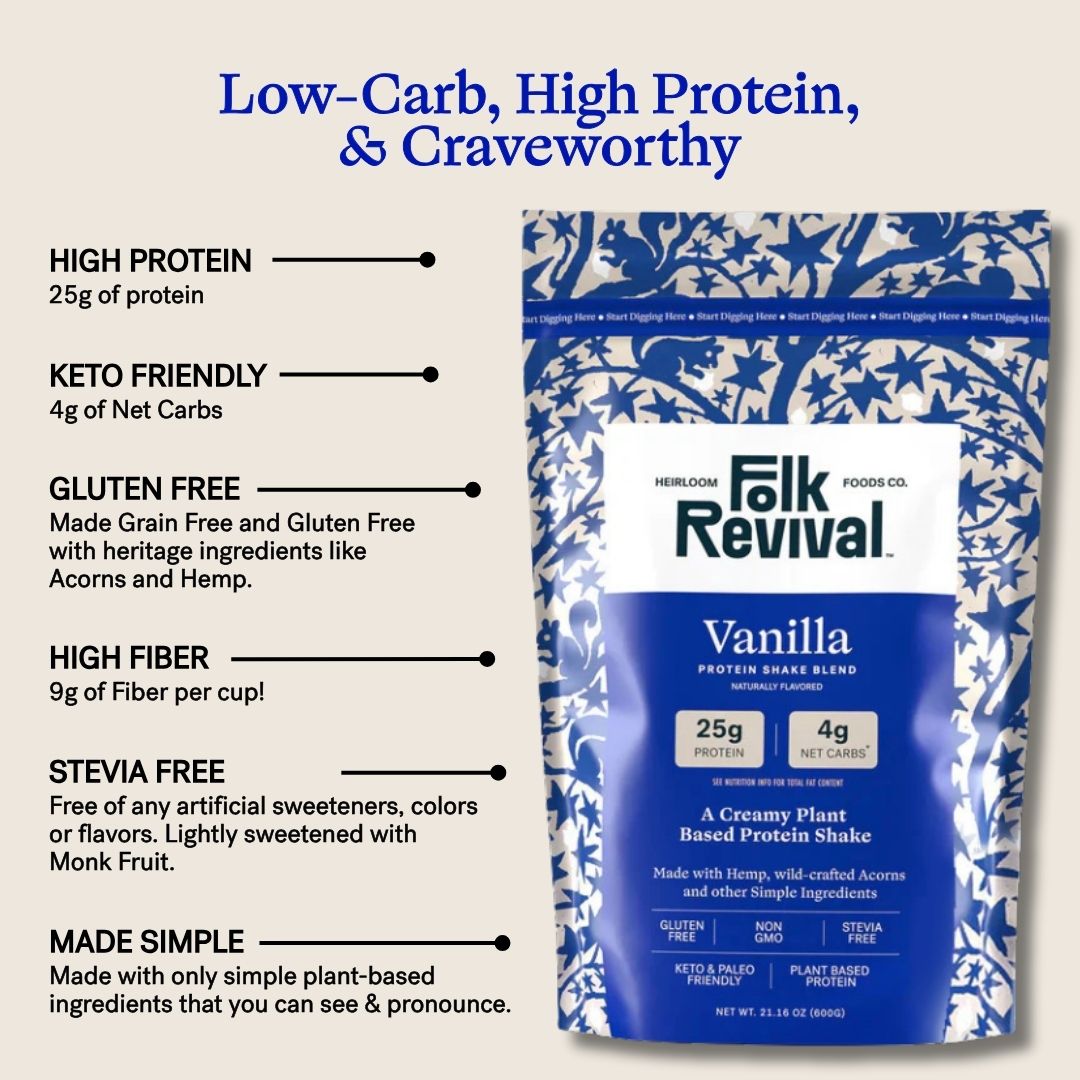 Vanilla Protein Shake Blend & Plant Based Protein - Folk Revival