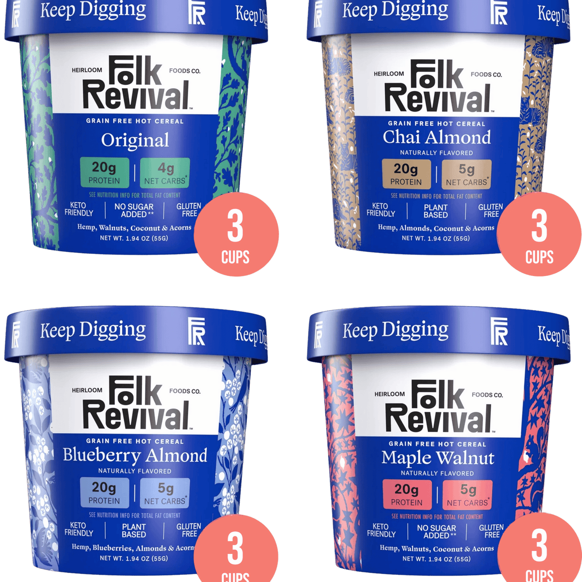 Variety Pack - Keto Instant 'Oatmeal'