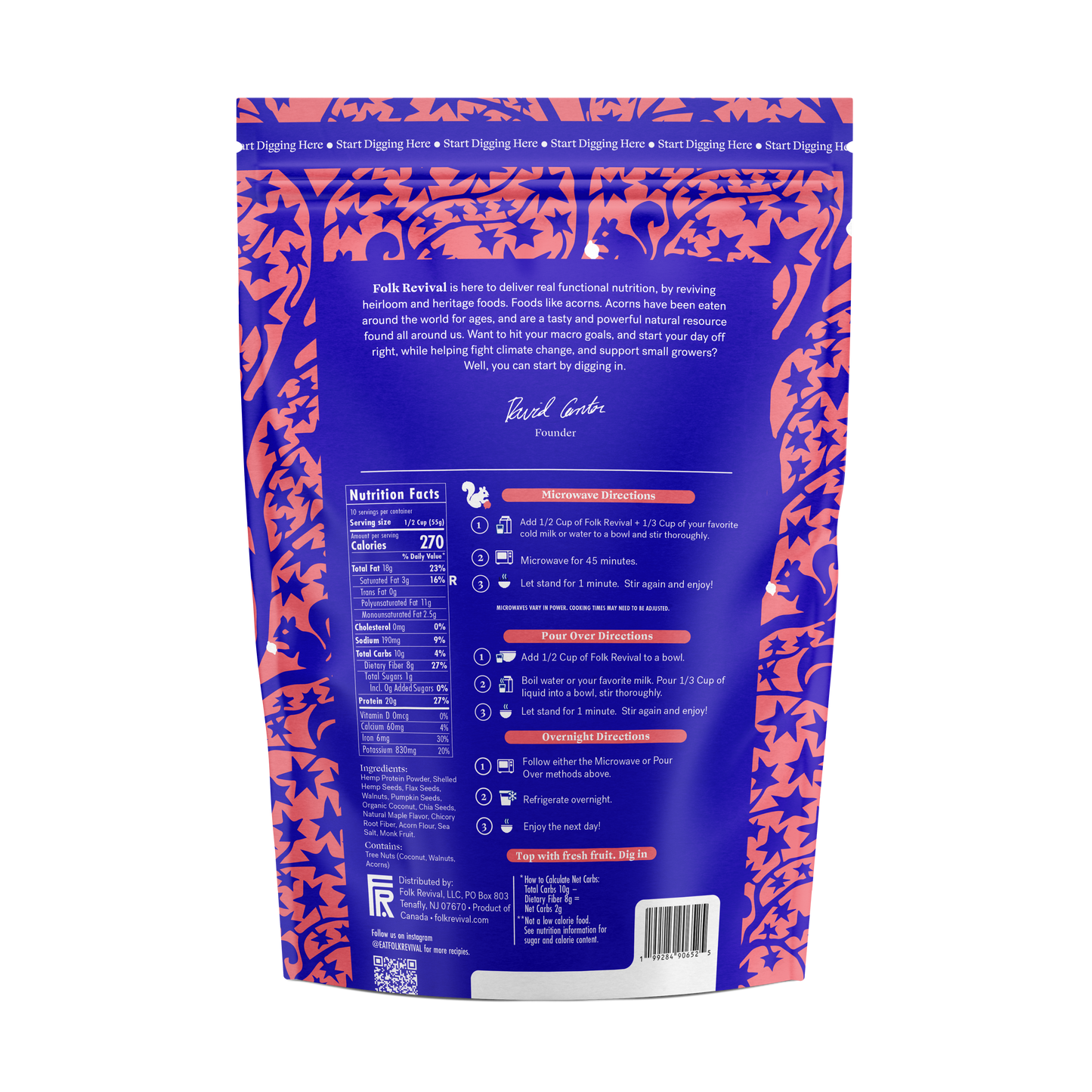 Maple Walnut - Keto Instant 'Oatmeal' Pouch