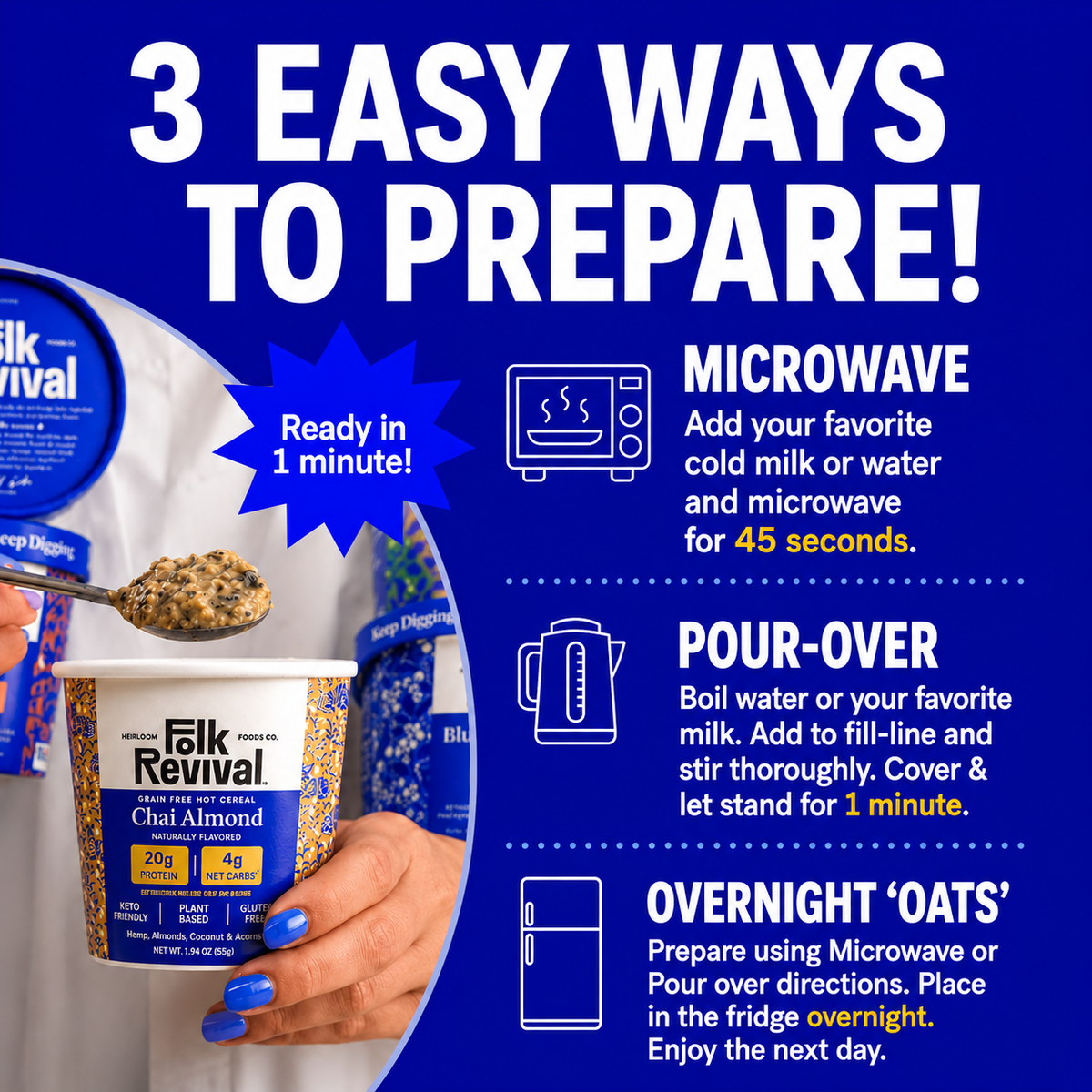 Variety Pack - Keto Instant 'Oatmeal'