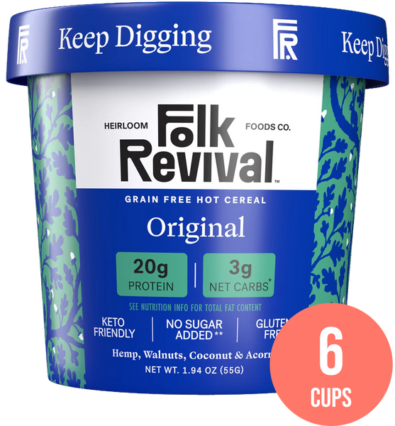 Original Keto Instant 'Oatmeal' - Hot Cereal Cups - Folk Revival