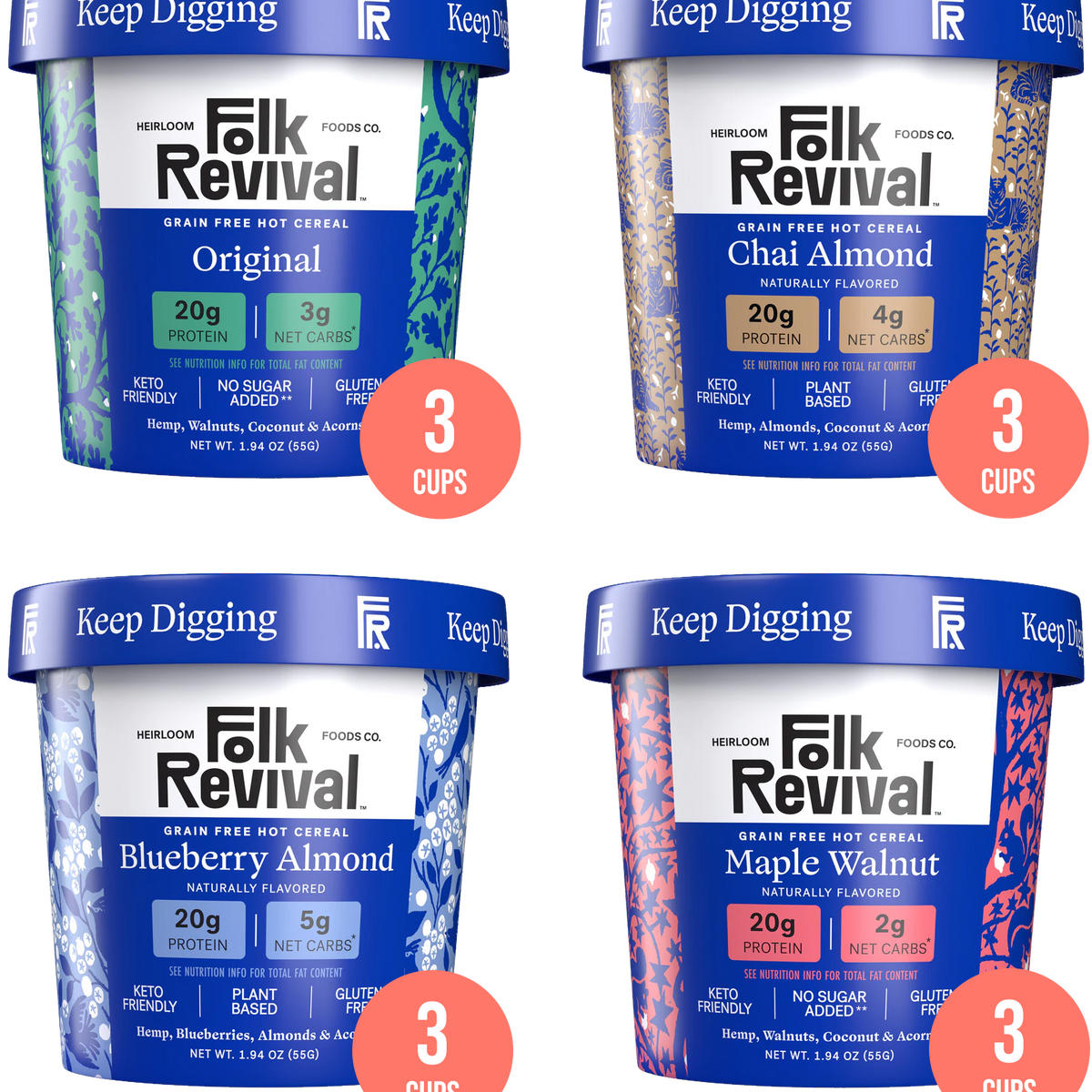 Variety Pack - Keto Instant 'Oatmeal'